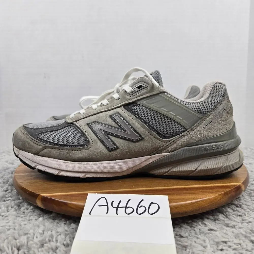 New Balance Mens 11D 990v5 Grey Suede Athletic Casual Gym Daily Sneaker M990GL5